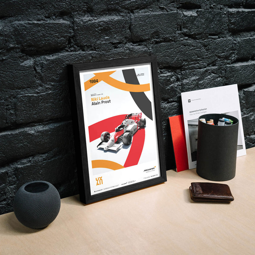 Automobilist McLaren Racing MP4/2 1984 Alain Prost, Niki Lauda Print Poster