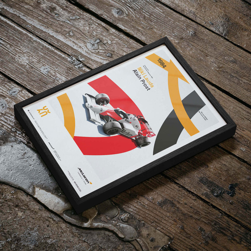 Automobilist McLaren Racing MP4/2 1984 Alain Prost, Niki Lauda Print Poster