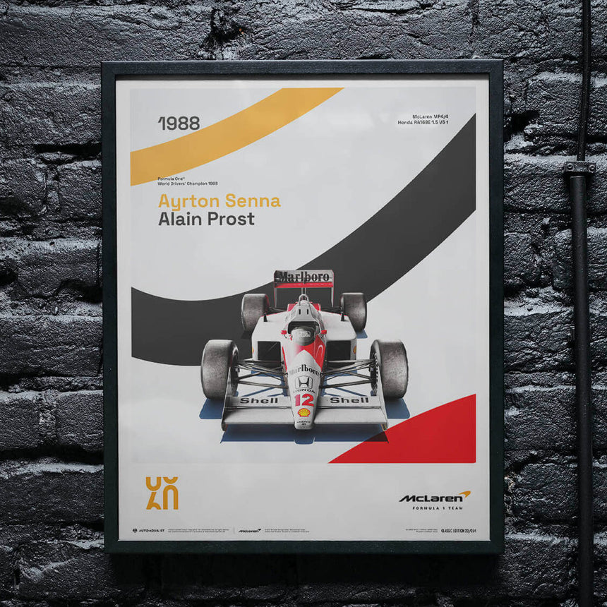 Automobilist McLaren Racing MP4/4 1988 60th Anniversary Print Poster