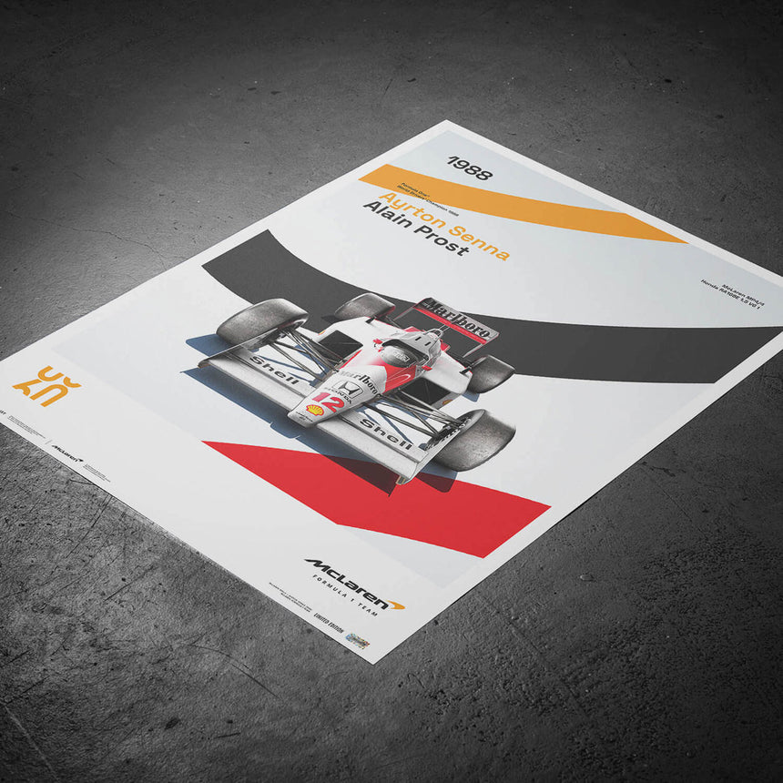 Automobilist McLaren Racing MP4/4 1988 60th Anniversary Print Poster