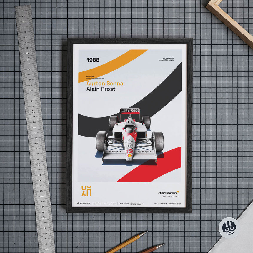 Automobilist McLaren Racing MP4/4 1988 60th Anniversary Print Poster