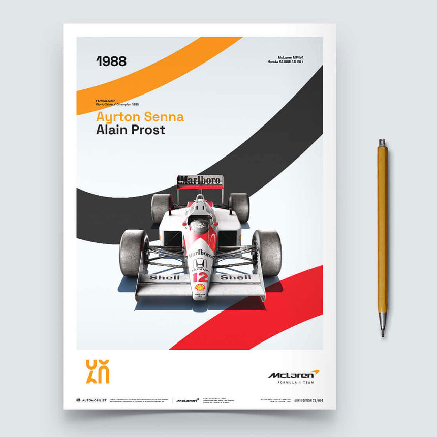 Automobilist McLaren Racing MP4/4 1988 60th Anniversary Print Poster