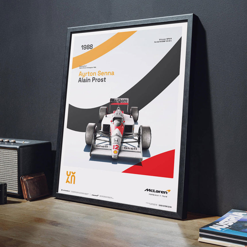 Automobilist McLaren Racing MP4/4 1988 60th Anniversary Print Poster
