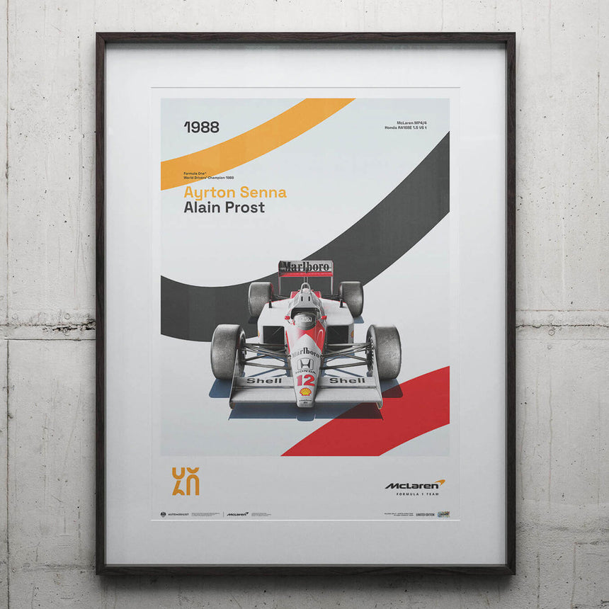 Automobilist McLaren Racing MP4/4 1988 60th Anniversary Print Poster
