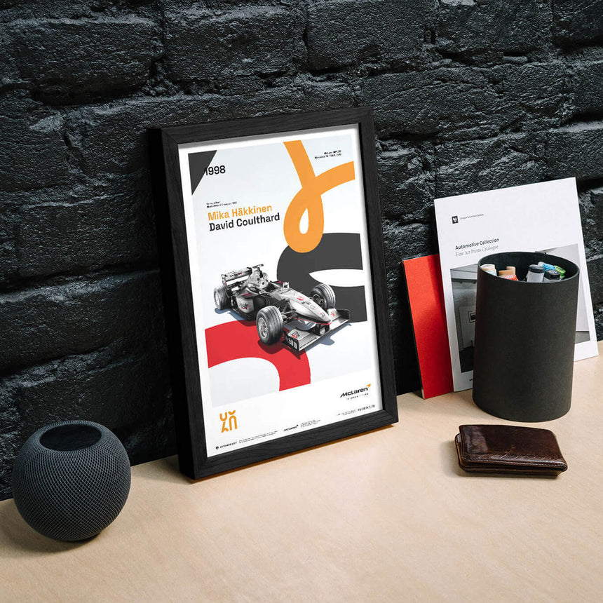 Automobilist McLaren Racing MP4/13 1998 60th Anniversary Print Poster