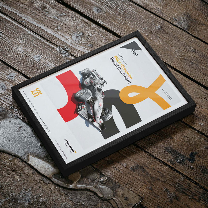 Automobilist McLaren Racing MP4/13 1998 60th Anniversary Print Poster