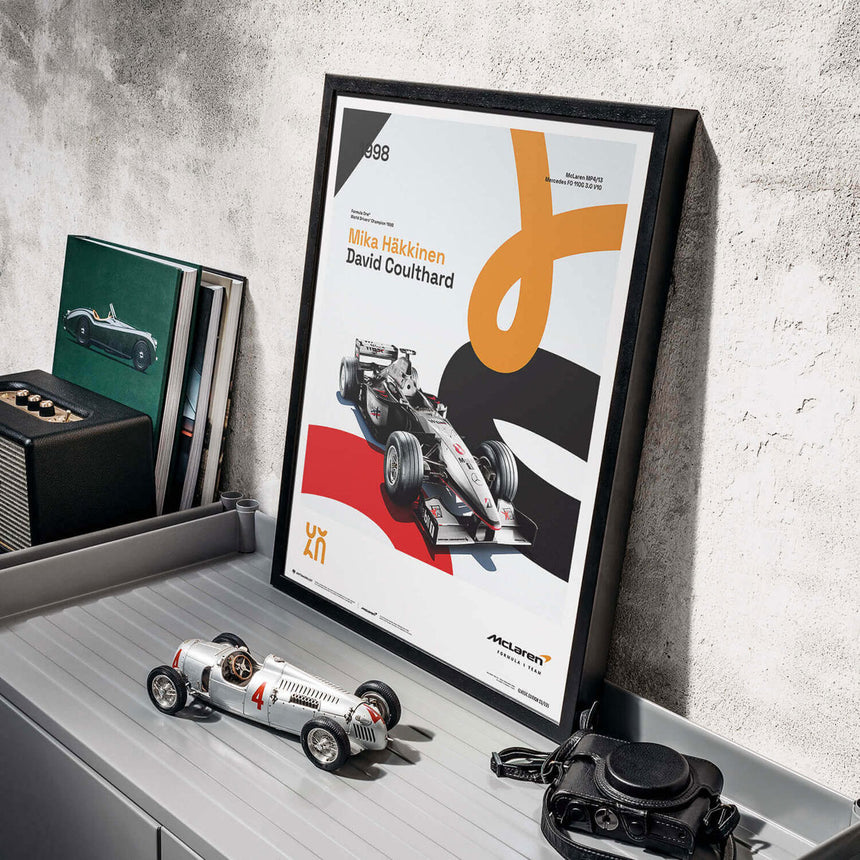 Automobilist McLaren Racing MP4/13 1998 60th Anniversary Print Poster