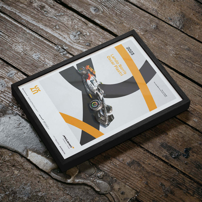 Automobilist McLaren Racing MCL60 2023 Lando Norris, Oscar Piastri Print Poster