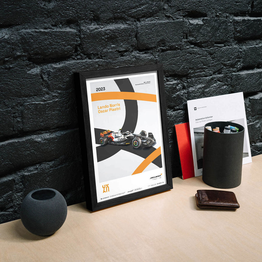 Automobilist McLaren Racing MCL60 2023 Lando Norris, Oscar Piastri Print Poster