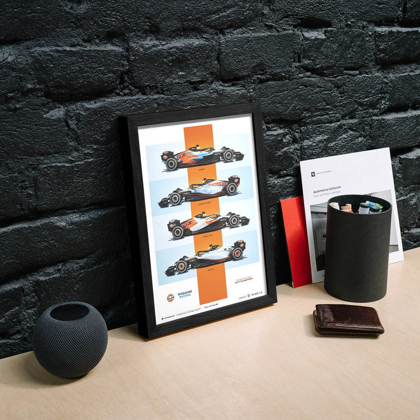 Automobilist Williams Racing Gulf Fan Livery 2023 Print Poster