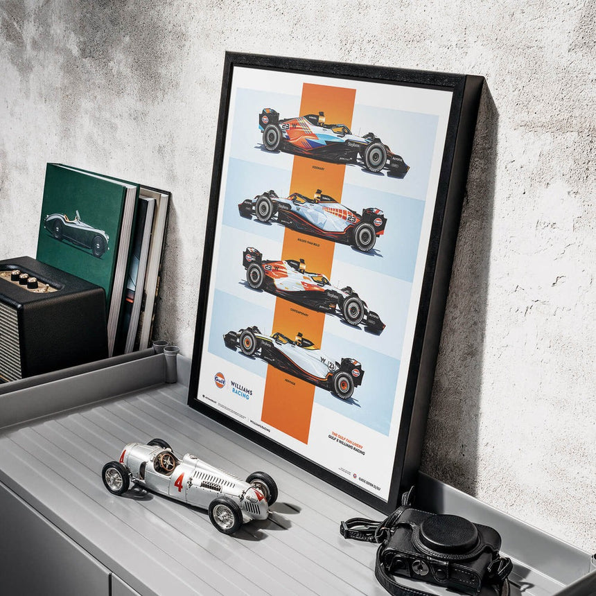 Automobilist Williams Racing Gulf Fan Livery 2023 Print Poster