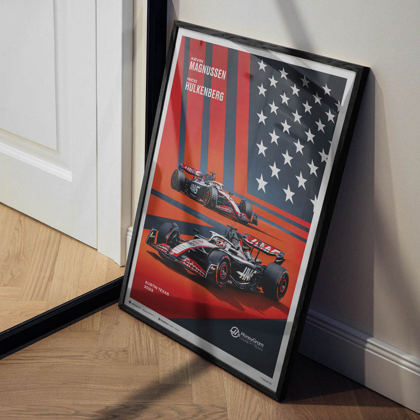 Automobilist MoneyGram Haas F1 Team 2023 United States Grand Prix Print Poster