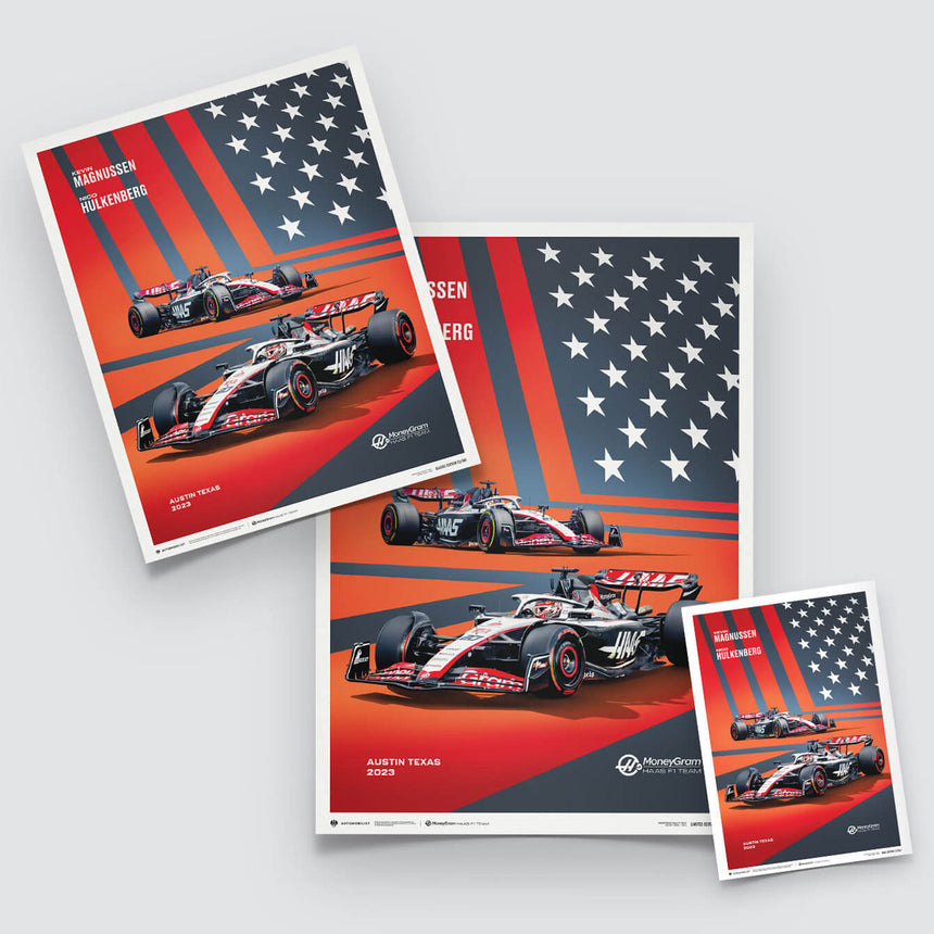 Automobilist MoneyGram Haas F1 Team 2023 United States Grand Prix Print Poster