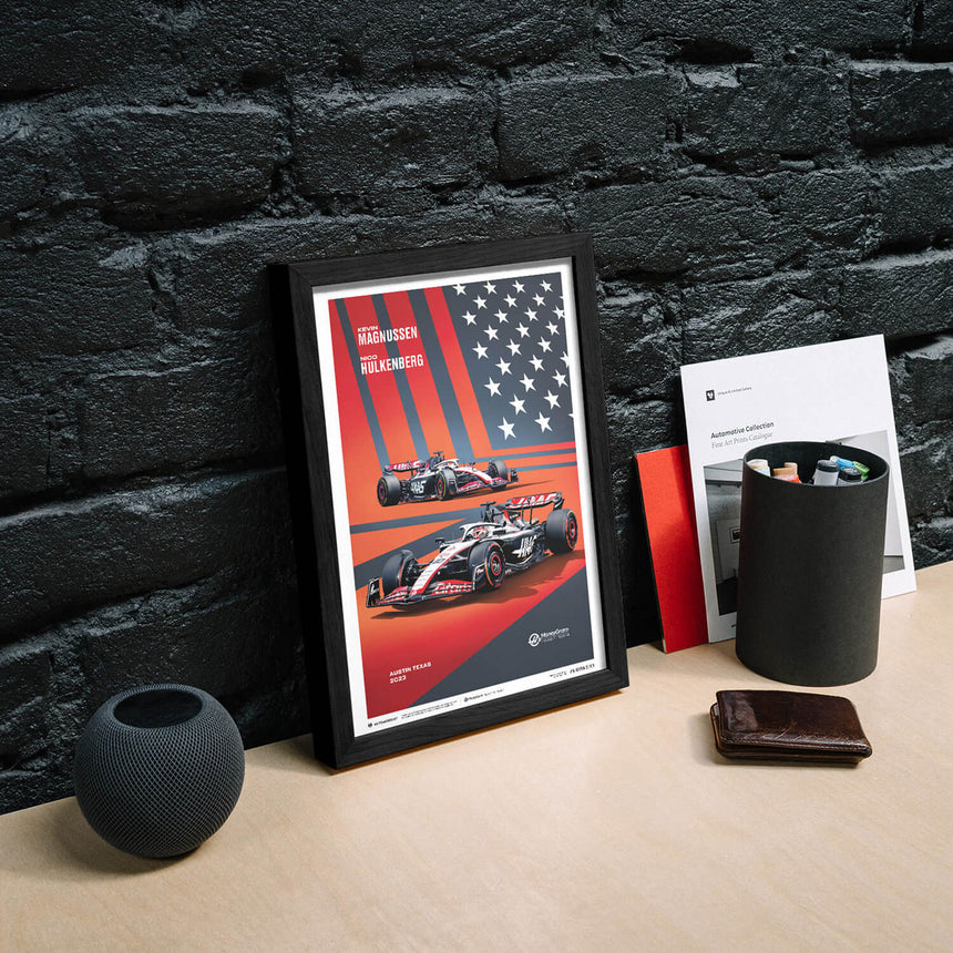 Automobilist MoneyGram Haas F1 Team 2023 United States Grand Prix Print Poster