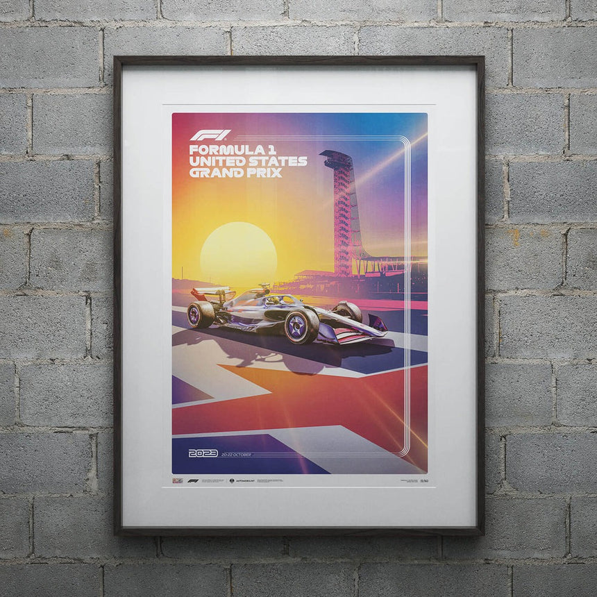 Automobilist Formula 1 United States Grand Prix 2023 Print Poster
