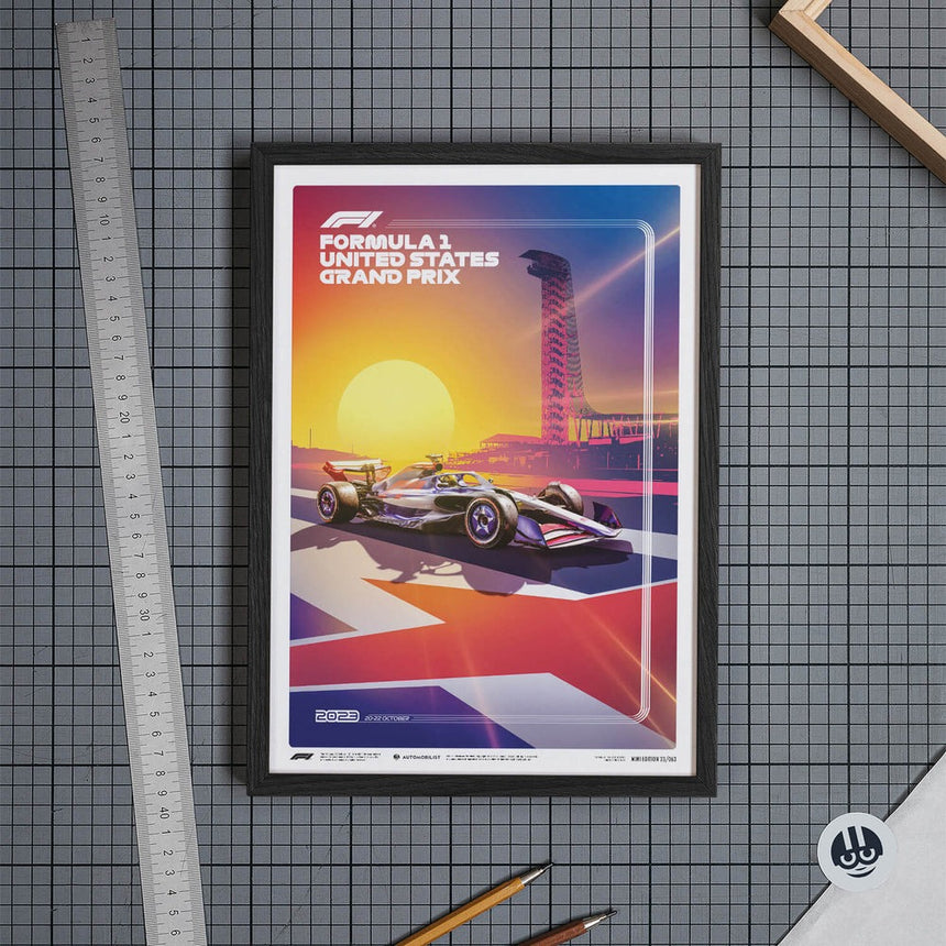 Automobilist Formula 1 United States Grand Prix 2023 Print Poster
