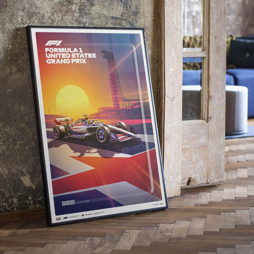 Automobilist Formula 1 United States Grand Prix 2023 Print Poster