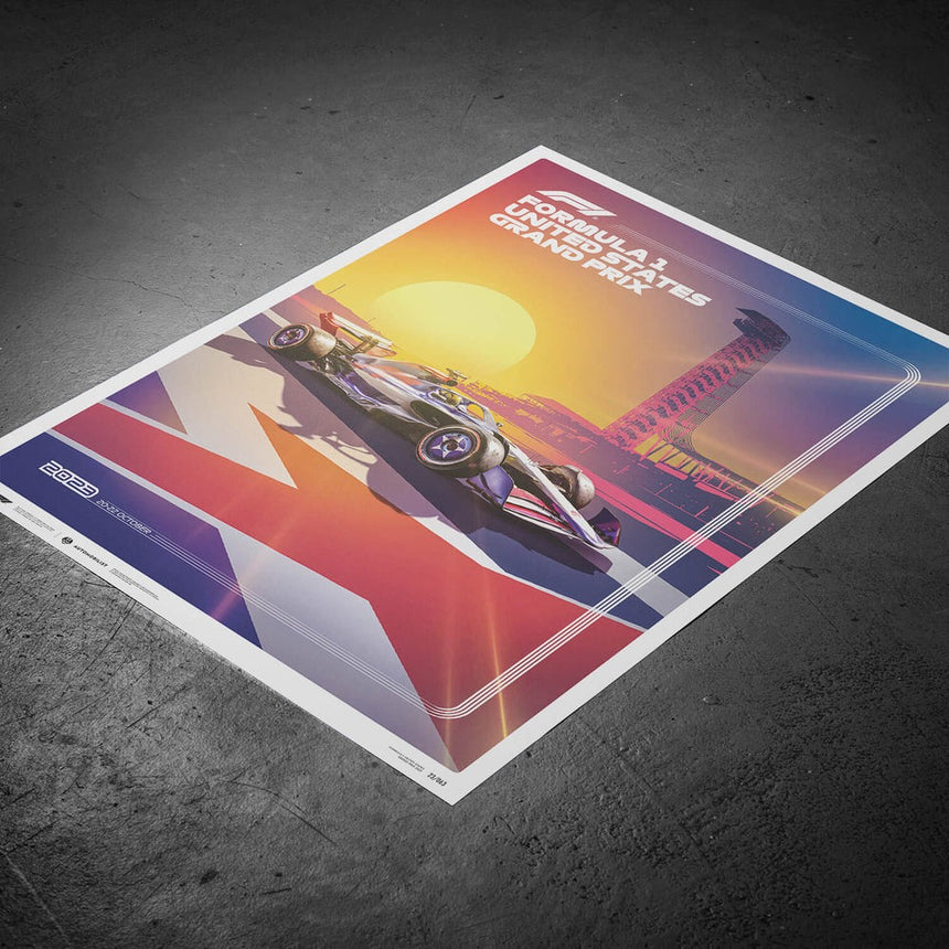 Automobilist Formula 1 United States Grand Prix 2023 Print Poster
