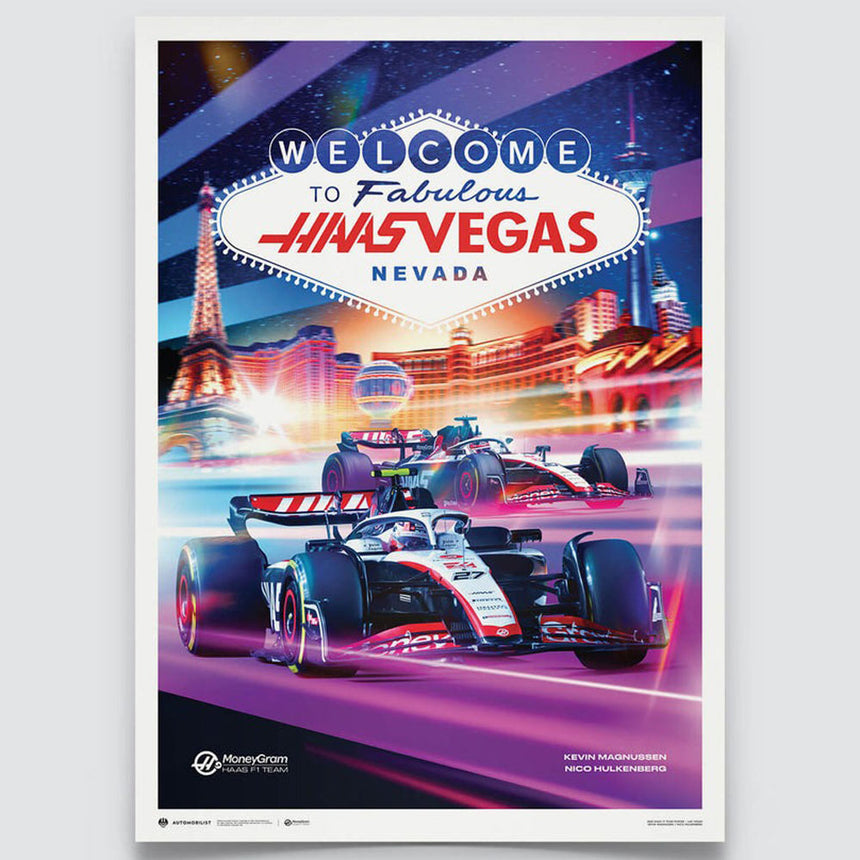 Automobilist MoneyGram Haas F1 Team Las Vegas 2023 Print Poster