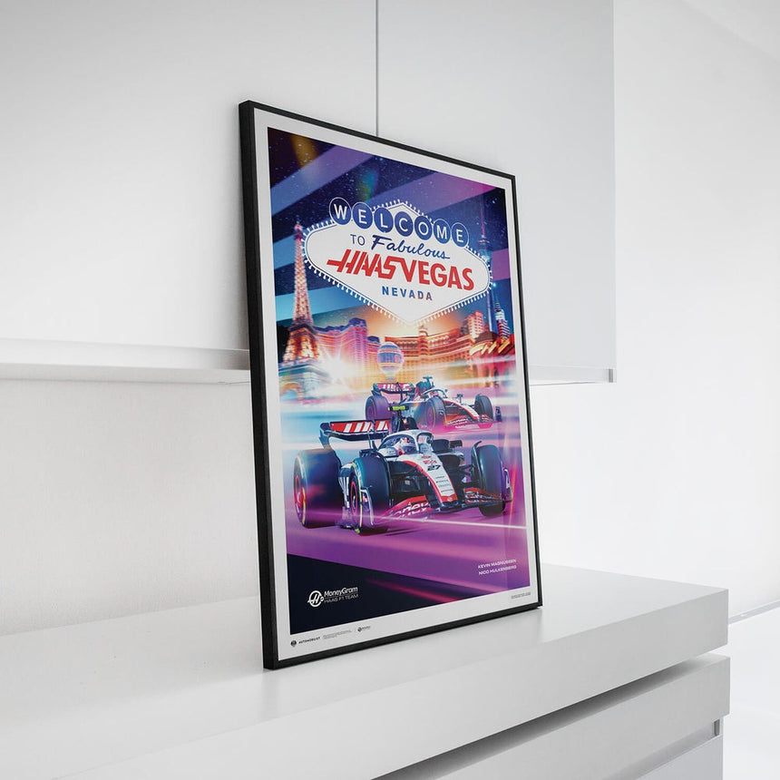 Automobilist MoneyGram Haas F1 Team Las Vegas 2023 Print Poster