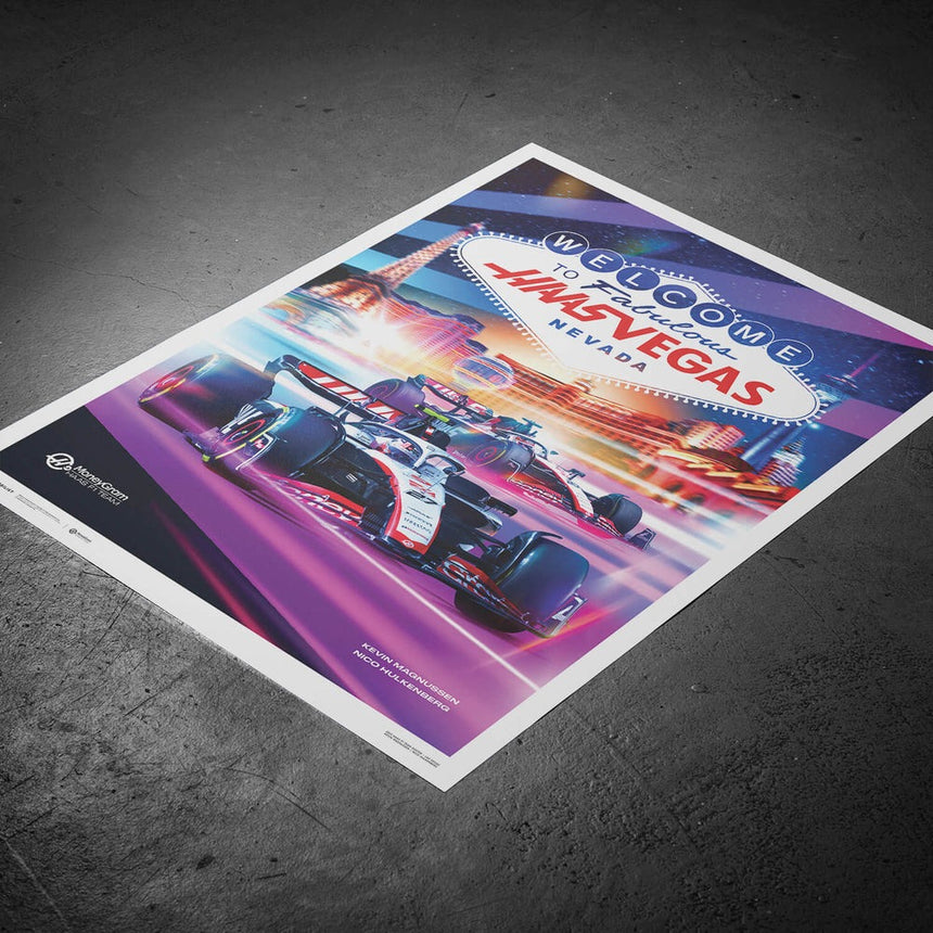 Automobilist MoneyGram Haas F1 Team Las Vegas 2023 Print Poster