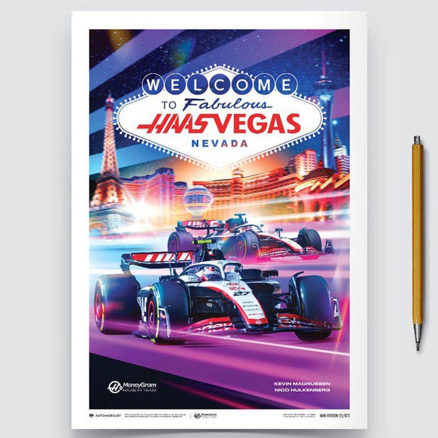 Automobilist MoneyGram Haas F1 Team Las Vegas 2023 Print Poster