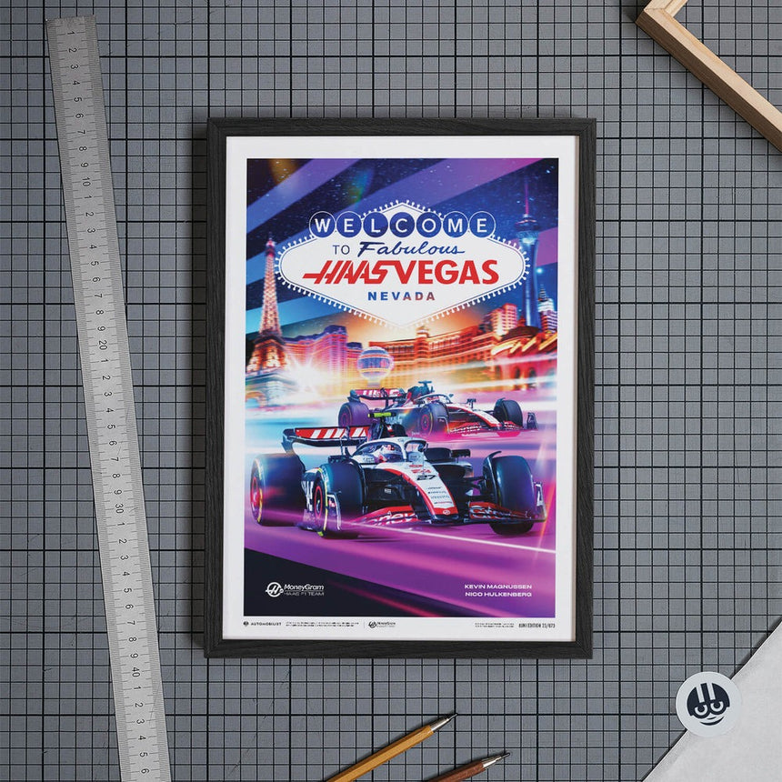 Automobilist MoneyGram Haas F1 Team Las Vegas 2023 Print Poster