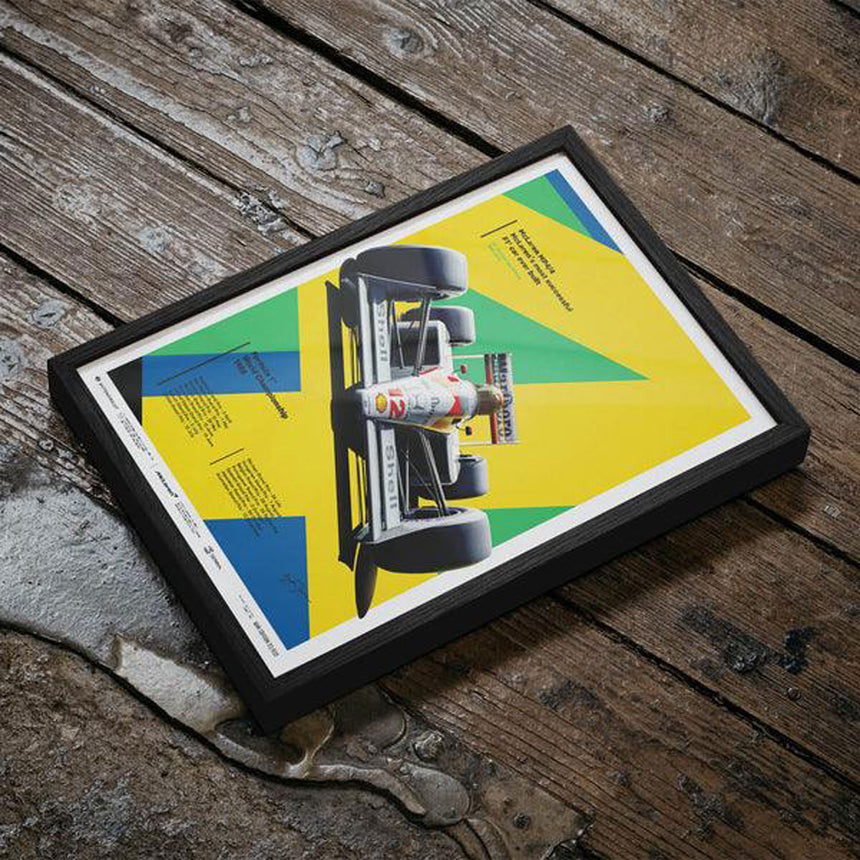 Automobilist McLaren MP4/4 Ayrton Senna San Marino GP 1988 Print Poster