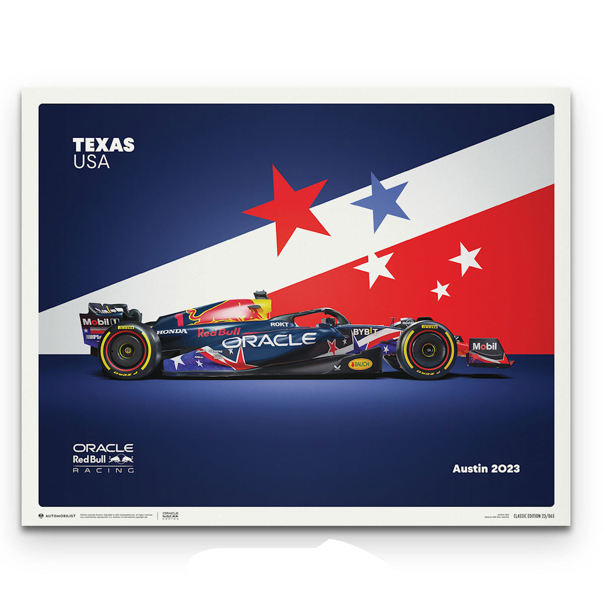Automobilist Red Bull Racing United States Grand Prix 2023 Print Poster