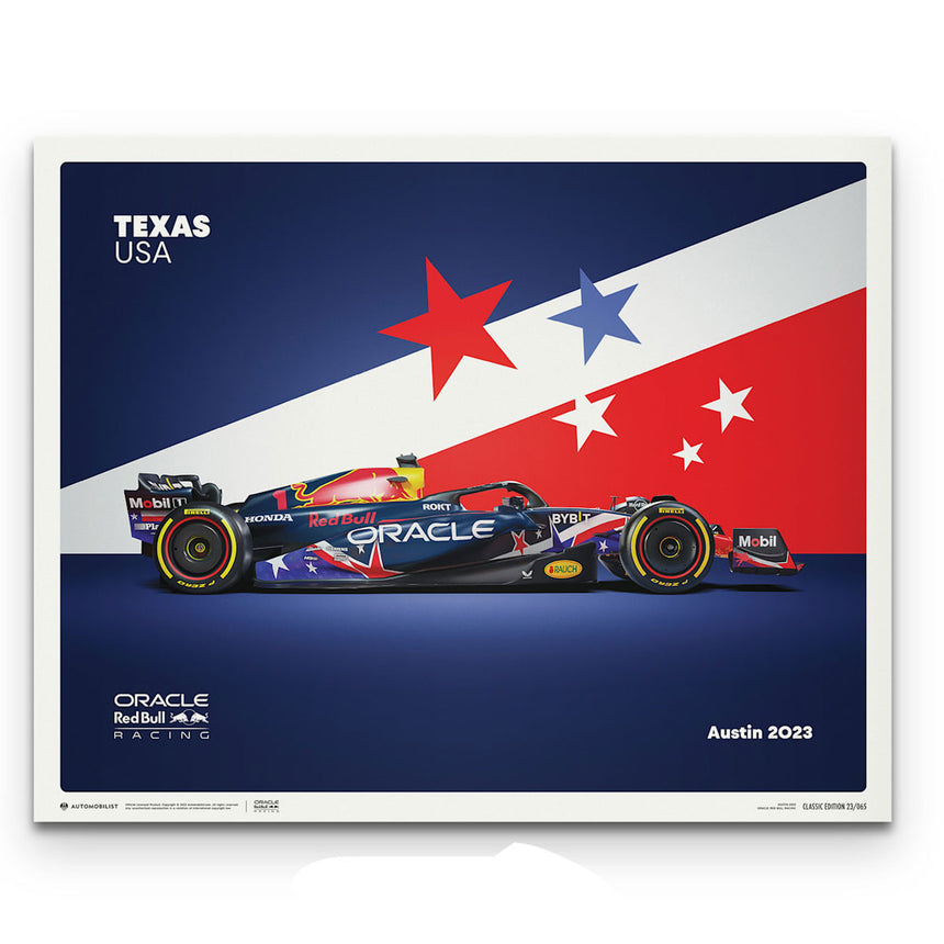 Automobilist Red Bull Racing United States Grand Prix 2023 Print Poster