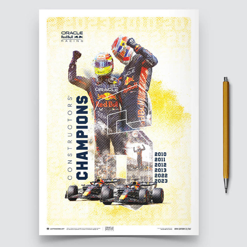 Automobilist Red Bull Racing F1 World Constructors Champions 2023 Print Poster