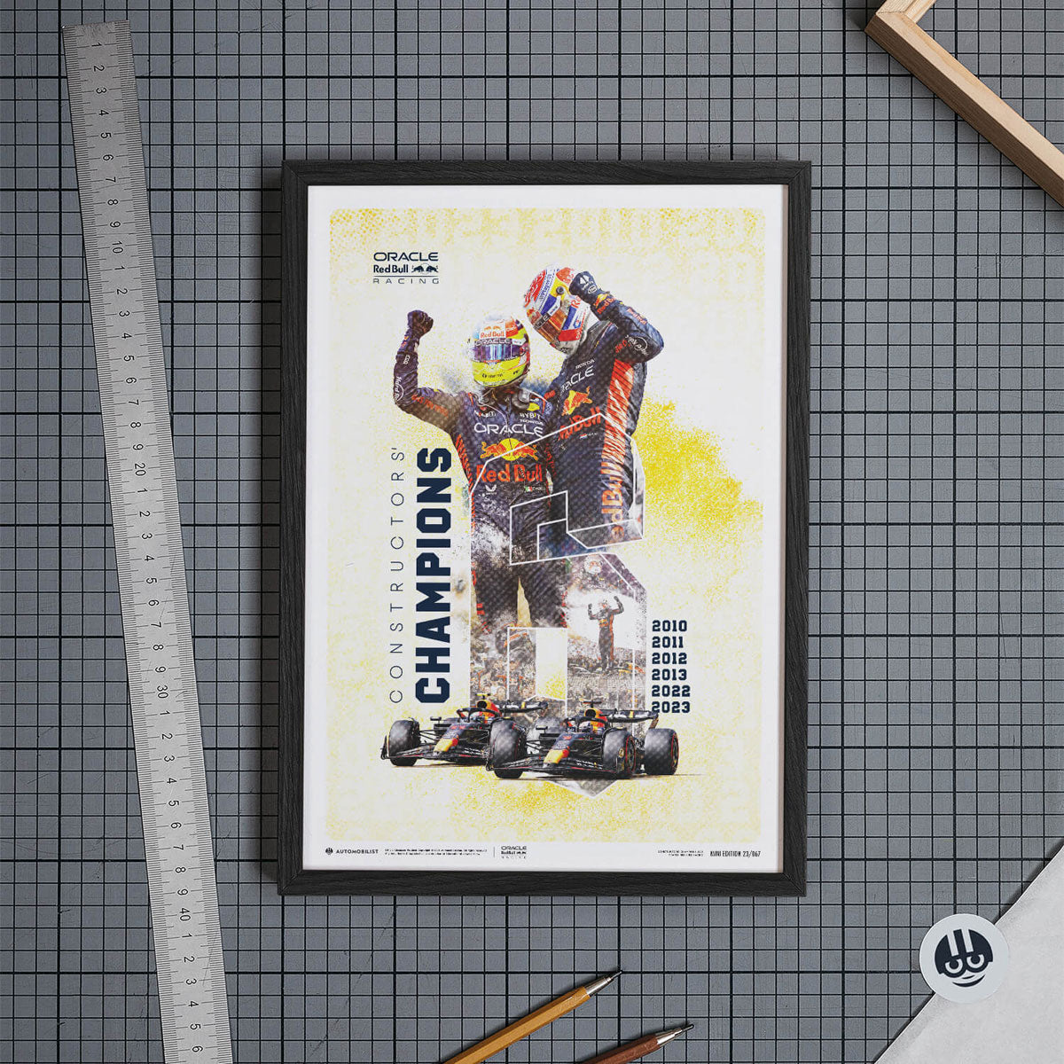 Automobilist Red Bull Racing F1 World Constructors Champions 2023 Print Poster