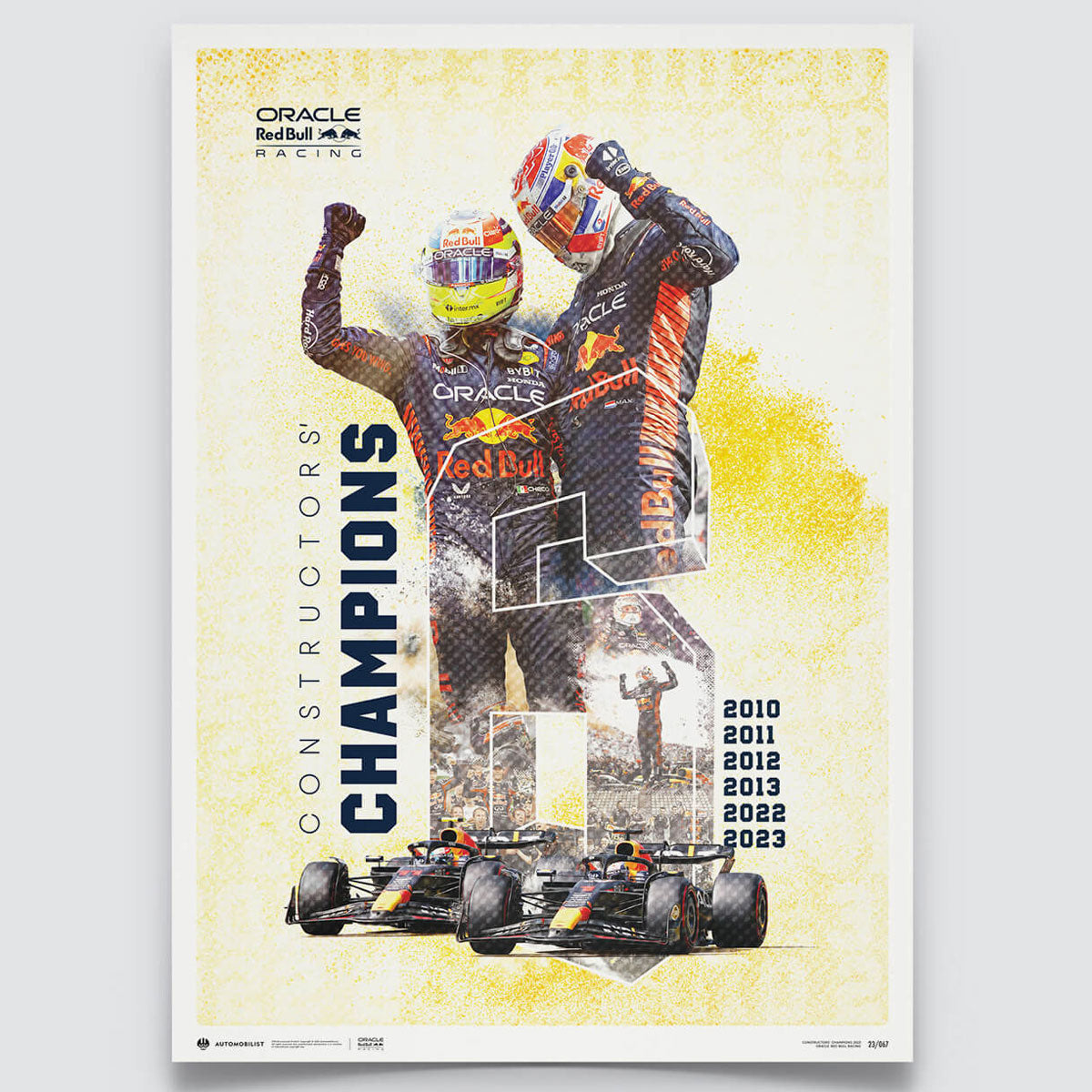 Automobilist Red Bull Racing F1 World Constructors Champions 2023 Print Poster