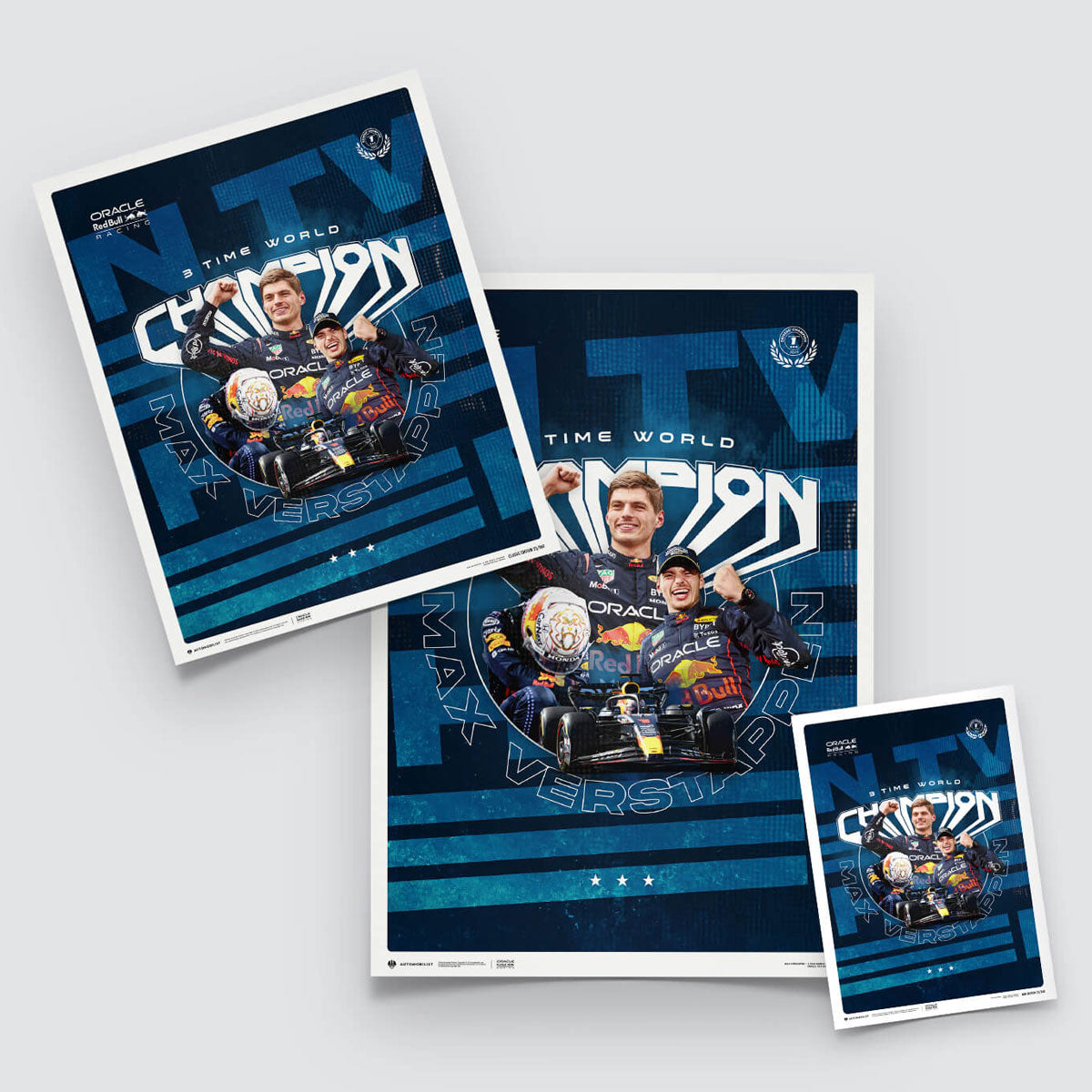 Automobilist Red Bull Racing Max Verstappen Drivers Champion 2023 Print Poster