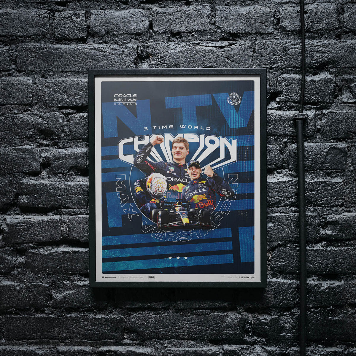 Automobilist Red Bull Racing Max Verstappen Drivers Champion 2023 Print Poster