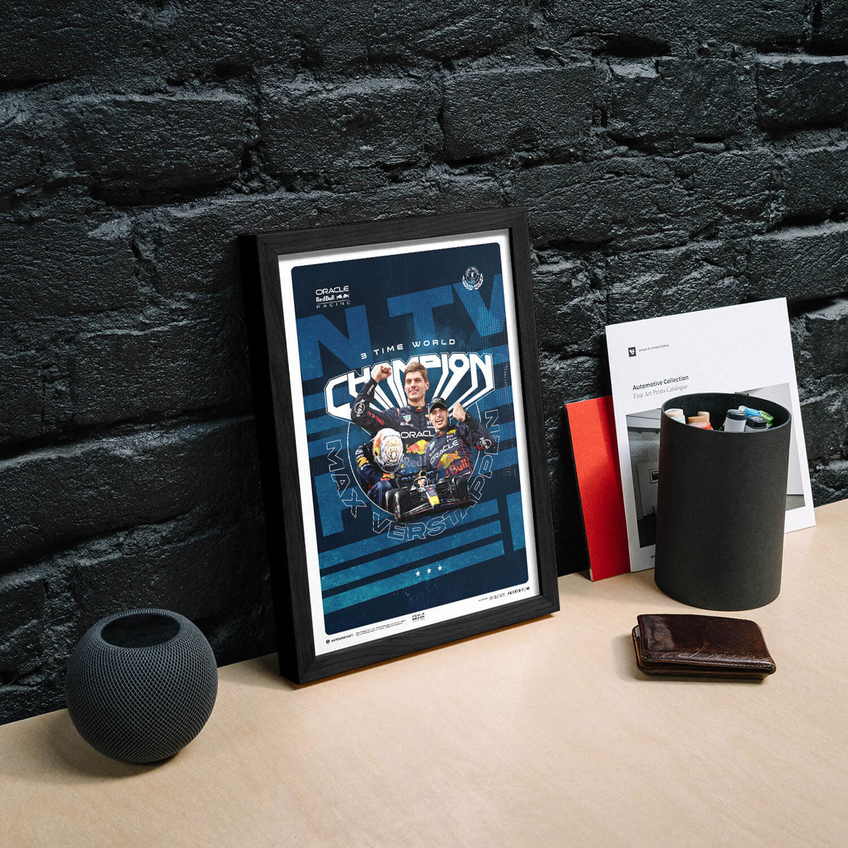 Automobilist Red Bull Racing Max Verstappen Drivers Champion 2023 Print Poster