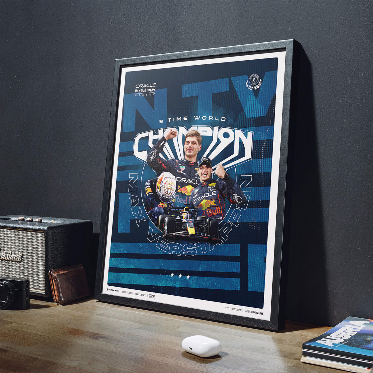 Automobilist Red Bull Racing Max Verstappen Drivers Champion 2023 Print Poster