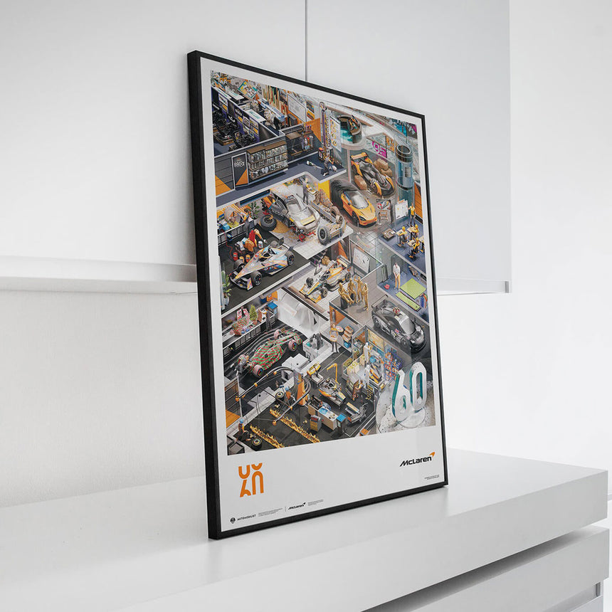 Automobilist McLaren Racing 2023 Season's Greetings 60th Anniversary Print Poster
