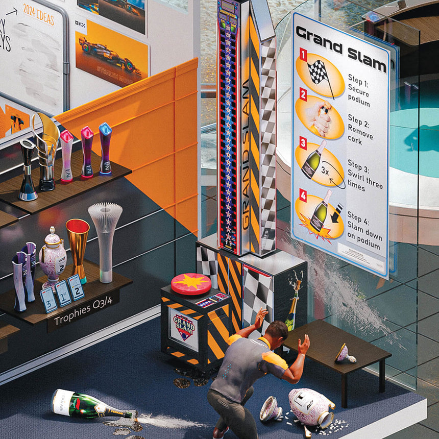 Automobilist McLaren Racing 2023 Season's Greetings 60th Anniversary Print Poster