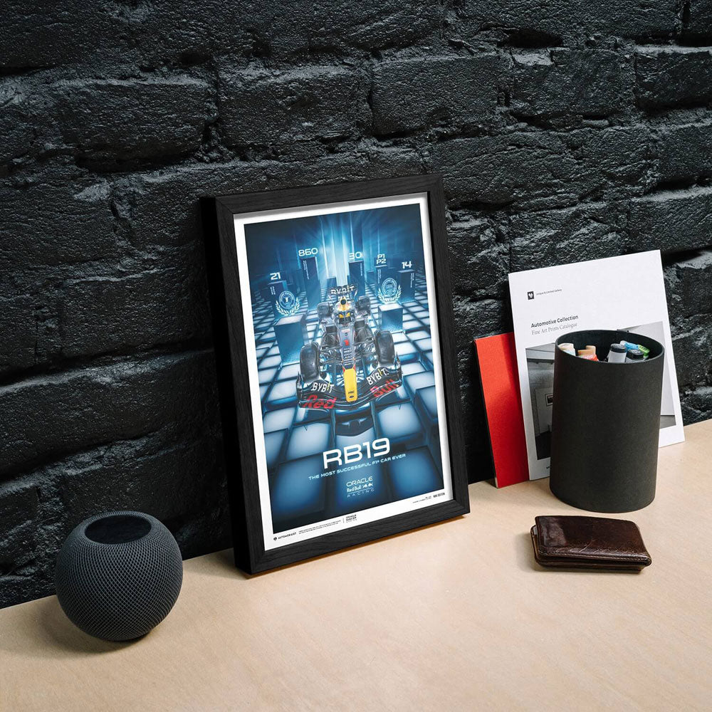 Automobilist Red Bull Racing RB19 Most Successful F1 Car Ever 2023 Print Poster