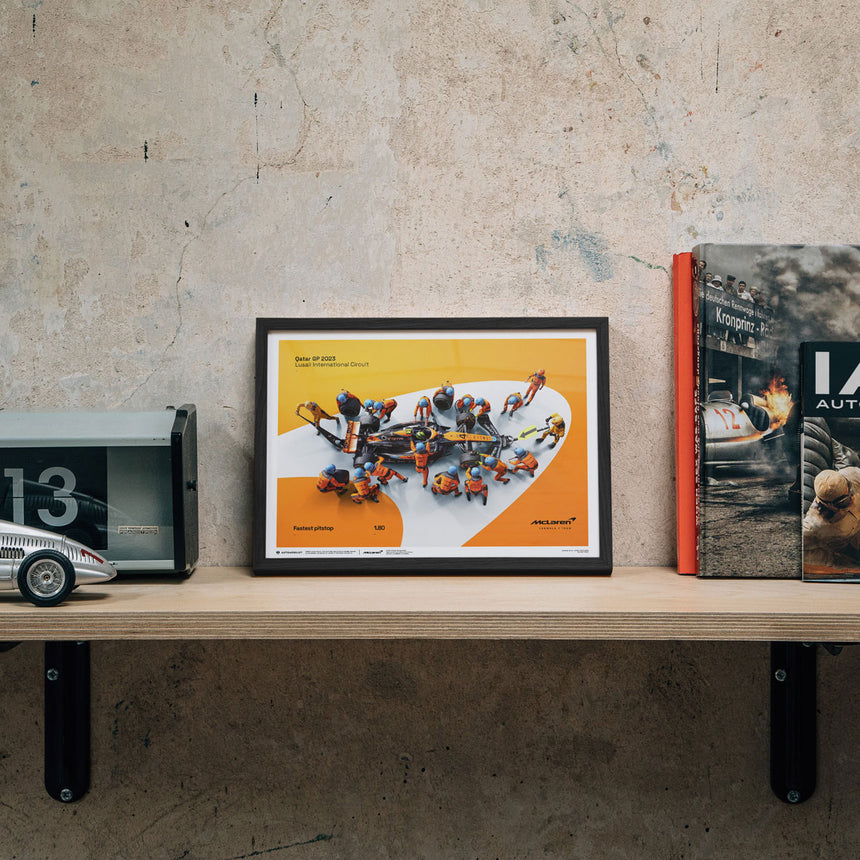 Automobilist McLaren F1 Team 1.80 Second Fastest Pit Stop 2023 Print Poster