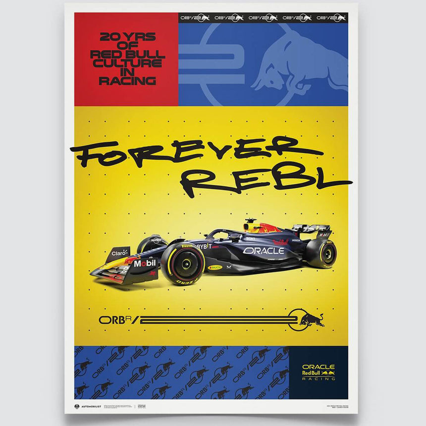 Automobilist Red Bull Racing RB20 20th Anniversary 2024 Print Poster