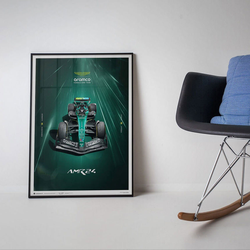 Automobilist Aston Martin Formula 1 Team AMR24 2024 Hyper-Focus Print Poster