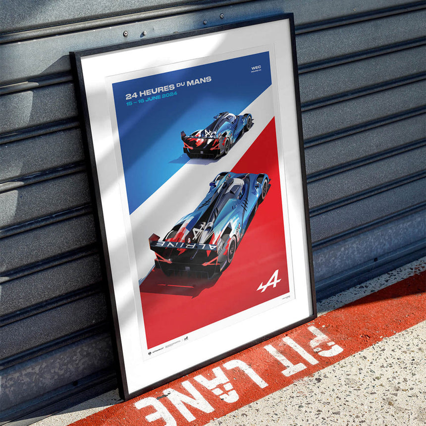 Automobilist Alpine Endurance Team A424 24 Heures du Mans 2024 Print Poster