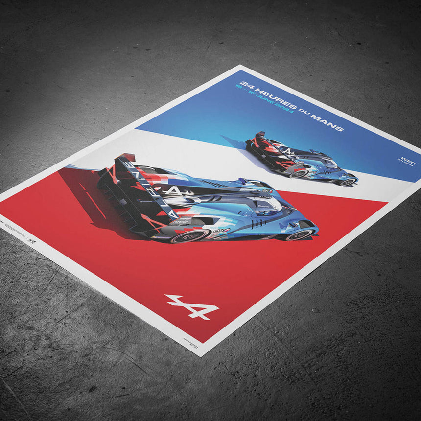 Automobilist Alpine Endurance Team A424 24 Heures du Mans 2024 Print Poster