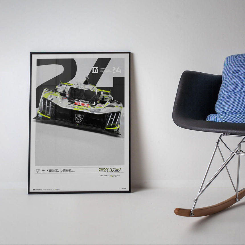 Automobilist Peugeot 9X8 Team Peugeot Totalenergies 2024 Poster Print