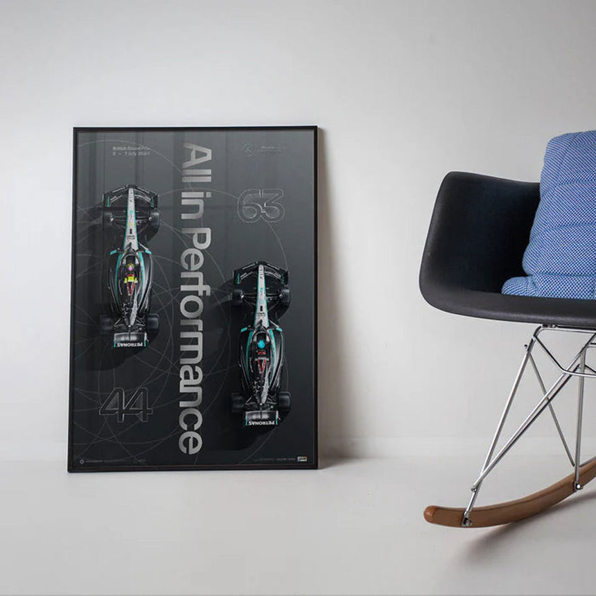 Automobilist Mercedes-AMG Petronas Formula 1 Team British GP 2024 Print Poster