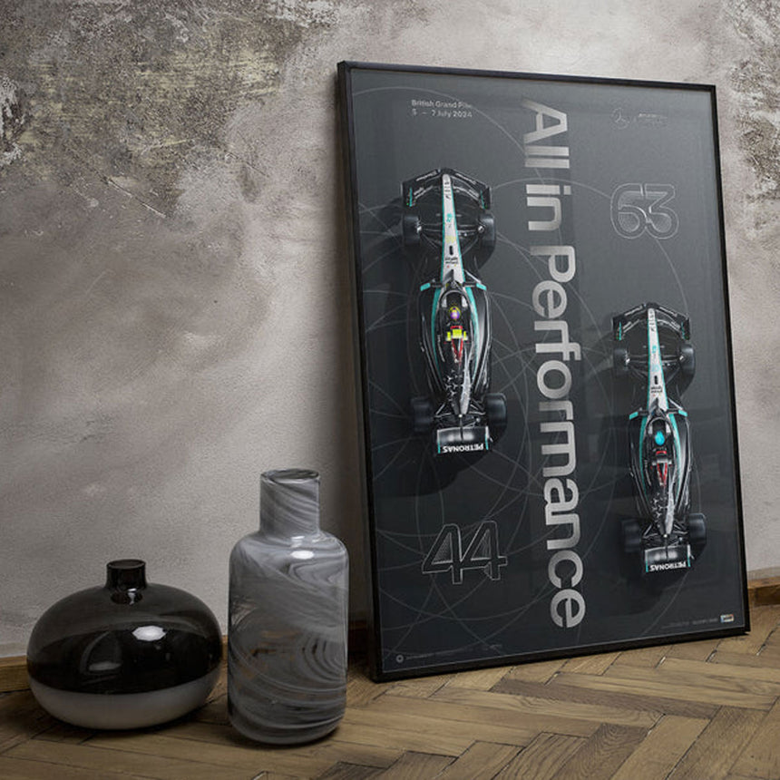 Automobilist Mercedes-AMG Petronas Formula 1 Team British GP 2024 Print Poster