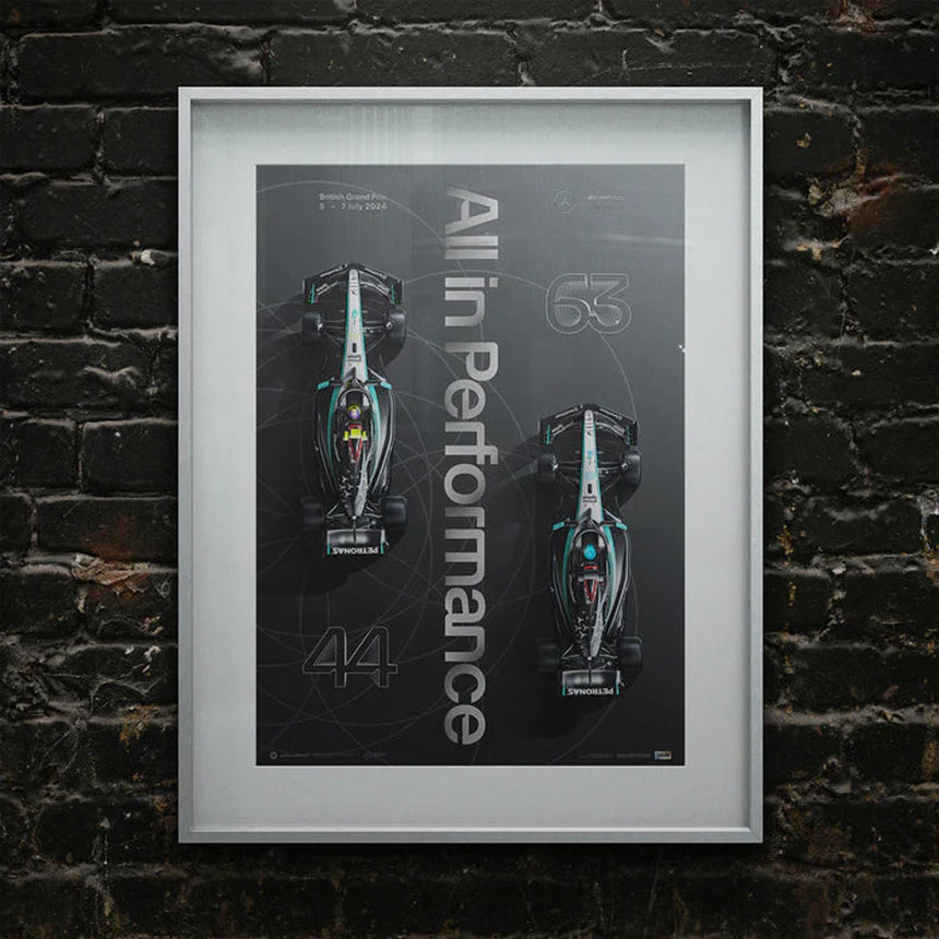 Automobilist Mercedes-AMG Petronas Formula 1 Team British GP 2024 Print Poster