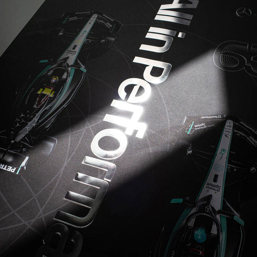 Automobilist Mercedes-AMG Petronas Formula 1 Team British GP 2024 Print Poster